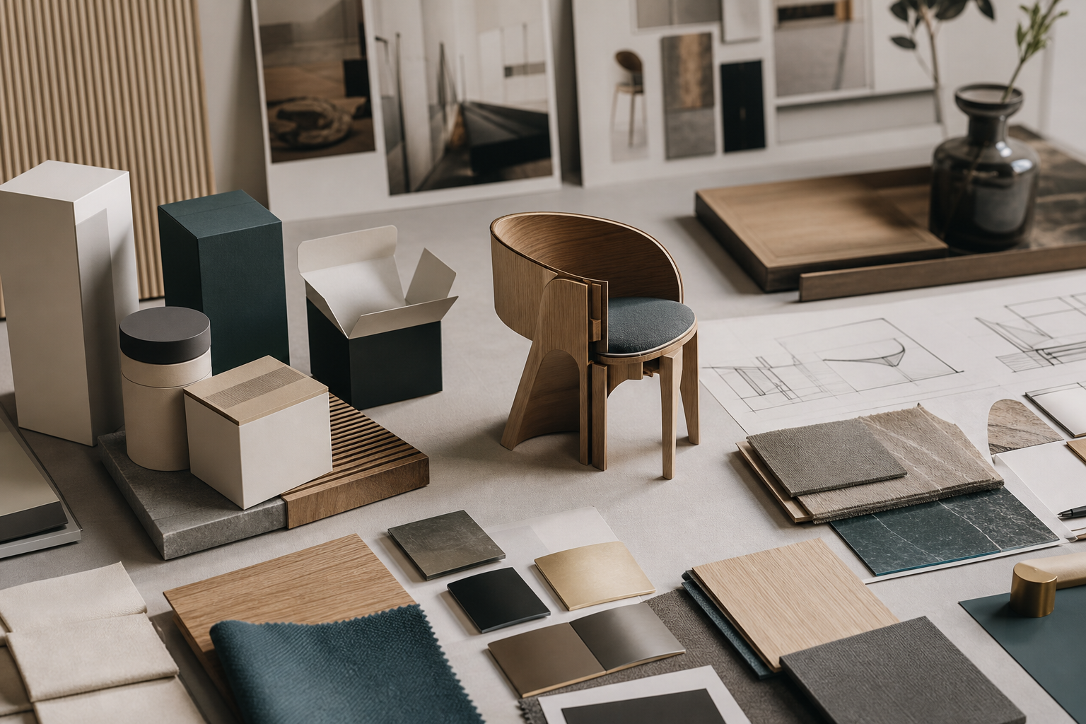Product design materials, forms and surface finish exploration
